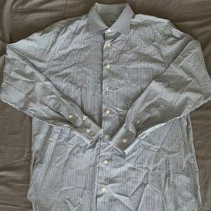 Men’s Gitman Bros Long Sleeve Shirt Button Down Size Large Blue Checks Vtg 90s